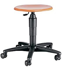 Drehhocker m.Rollen Buche natur Sitz-H.420-550mm T OPSTAR