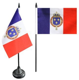 Digni® Drapeau de Table France Blason Royal, Mini Drapeau