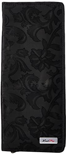 KnitPro KP10739 Fabric Knitting Pin Case: Black Jacquard Hard: 25 / 30cm