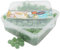 Deine Naschbox | Fruchtgummi Eukalyptus-Menthol-Hütchen | 1kg Naschbox | XL Großpackung für Party, Candybar & als Geschenk - Erfrischende Minznote