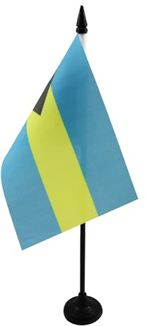 AZ FLAG - Tischflagge Bahamas - 15x10 cm - Commonwealth Der Bahamas Tischfahne 10 x 15 Cm - Flaggen