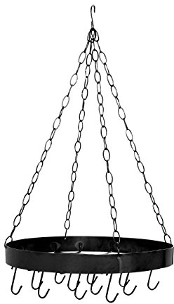 Premier Housewares Round Ceiling Rack, Matt Black