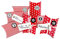 Frau WUNDERVoll® DIY ADVENTSKALENDER CHRISTKIND zum Befüllen, rot Sterne und Streifen, Ziffern grau, Kissenschachteln 15x11x4,5cm / Weihnachten, Papiertüten, Kinder, Geschenkbeutel, Aufkleber