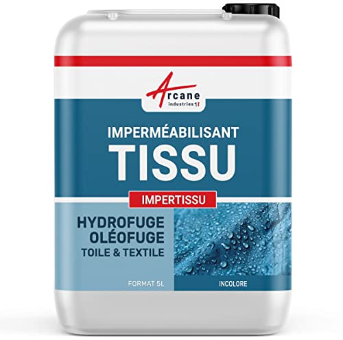 Imperméabilisant tissu, textile, hydrofuge, anti tache, produit pour toile, tente, ameublement, protection, store parasol, taud, nappe - 5 L (jusqu'à 50 m²) - ARCANE INDUSTRIES