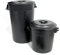 Stefanplast Poubelle avec Couvercle en Plastique Noire 50 l Noir