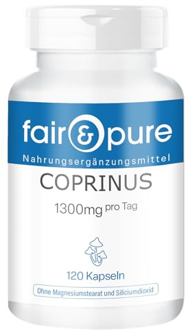 Coprinus 650mg (Coprinus Comatus) - poudre naturelle de champignons - végan