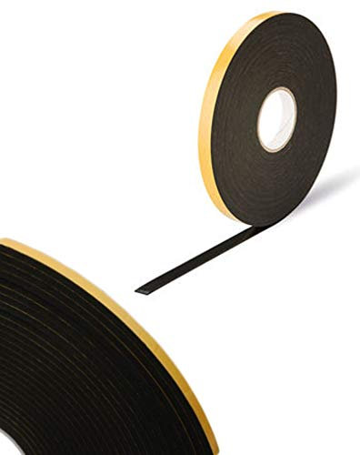 Virtual Plastics Double Sided Foam Tape - Black - 2mm x 10mm x 25m - Security/Glazing/Craft Tape