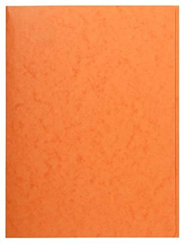 Exacompta 56409E Premium Einschlagmappe. Made in Germany. Aus extra starkem Colorspan-Karton mit 3 Innenklappen und 2 Gummizügen DIN A4 Juris-Mappe Sammelmappe für Büro und Schule orange