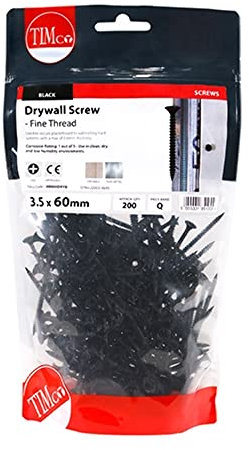 Timco 00032dryb PH2 Schnellbauschraube – Schwarz (Box von 400), 00060DRYB