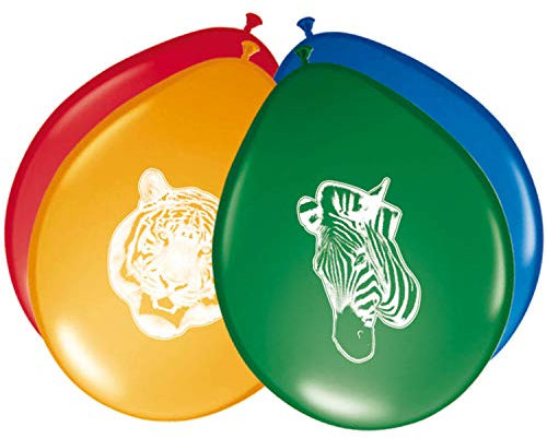 Folat 62005 Safari-Party Ballons - 8 Stück, Multi-Colored, Costumes