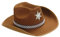 W WIDMANN MILANO Party Fashion - Cowboyhut mit Hutband und Stern, Rodeo, Ranger, Sheriff, Accessoire für Faschingskostüme