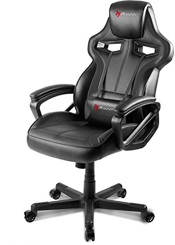 Arozzi Milano Sedia Da Gaming, Nero, 50 x 55 x 130 cm, Ergonomica