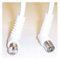 Cable-Core Coaxial Aerial Cable Right Angle Plug to Plug White 4m