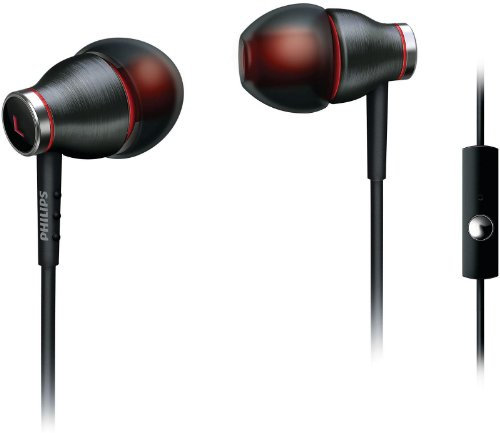 Philips High-End SHE9005A/00 Android Earphones with Hands-Free Function Black/Red