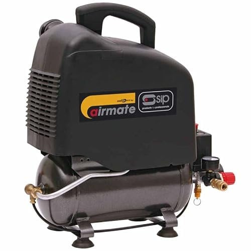 SIP 06248 Protech OM200/6-O Low Noise Oil Free 6 Litre Air Compressor 6L spray