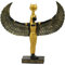 colourliving Dekofigur: Ägyptische ISIS Göttin der Toten des Nordens Dekoration Flügel, Polyresin, Schwarz Gold, Statue, Mythologie