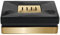 Spirella Seifenschale Steinoptik dekorative Badausstattung Seifenablage Roma Maße: 12 x 8 x 4,5 cm-Schwarz/Gold, Keramik, Black
