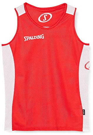 Spalding Herren Essential Reversible Herren Shirt, Rot/Weiß, XS EU