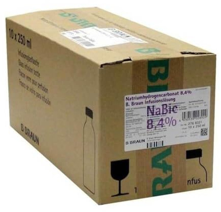 NATRIUMHYDROGENCARBONAT B.Braun 8,4% Glas 10X250 ml