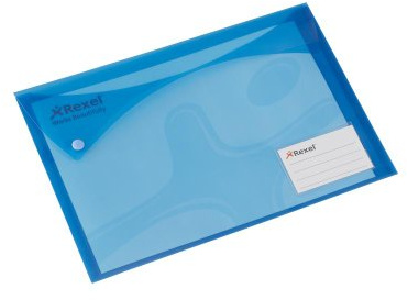 Rexel Xtra Dokumentenmappe Querformat Einstecktasche hinten und Visitenkartentasche A4 5 Stück blau