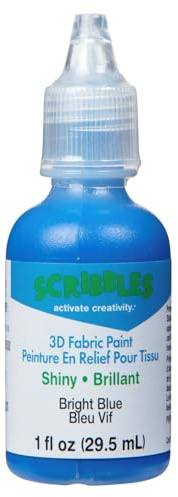 Scribbles 54126 3D Fabric Paint Shiny-Bright Blue