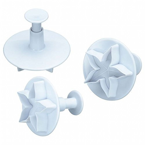 KitchenCraft Sweetly Does It Lotus Blossom Fondant Plunger Cutters, Set of 3
