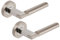 Excel DH3655 Chronos Passage Door Handles on Round Rose, Duel Satin Nickel/Polished Chrome