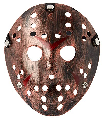 Ultra Bronze Erwachsene Maske Halloween Killermaske Hockey Maske Festival Hacker Masken Kostüm Kostüm vS Cosplay Horror Herren Damen Halloween Scary Gesichtsmaske Erwachsenenmasken Kindermasken