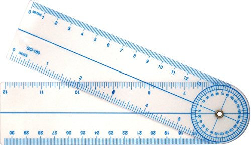 Westcott 17,8 cm (7 Zoll) Goniometer Schnellwinkel Winkelmesser Messwerkzeug (GO-180)
