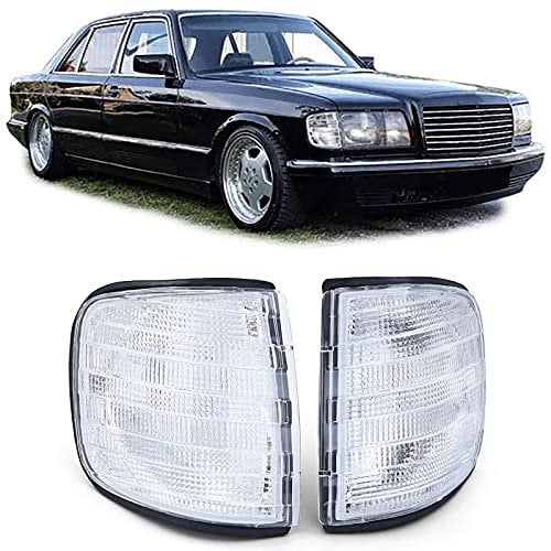 Carparts-Online Blinker Weiss Paar für Mercedes S-Klasse W126 Limousine 80-91