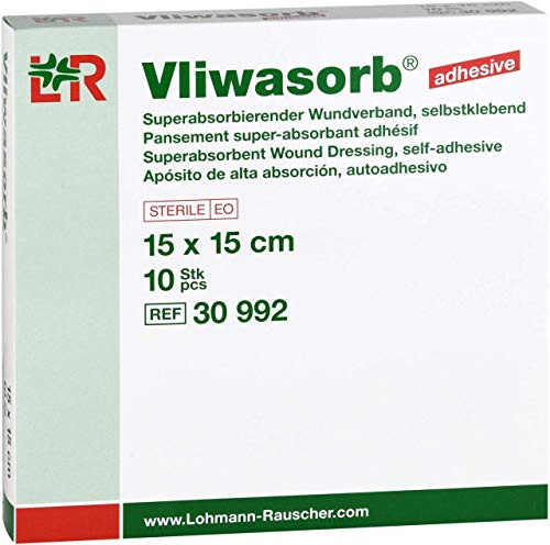 Vliwasorb Adhesive Superabso.Komp.sk.st.15x15 cm