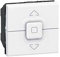 Legrand 077025 Poussoir Mosaic pour 1 Volet Roulant, 500W, Blanc