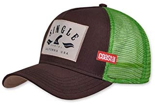 Coastal Trucker Cap HFT Single FIN Brown, Size:ONE Size