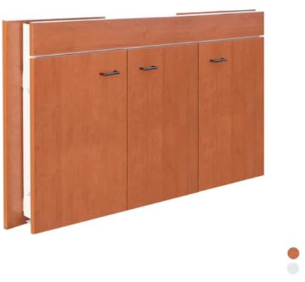 Sous-évier à 3 portes pliable 120 x 45 cm Teak Top Céramique, Meuble Sous Evier Cuisine