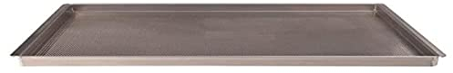 Pentole Agnelli COAL182MFB-1/1 Gastronorm Teglia Microforata con Binario su Lato Corto, in Alluminio 3003, Argento