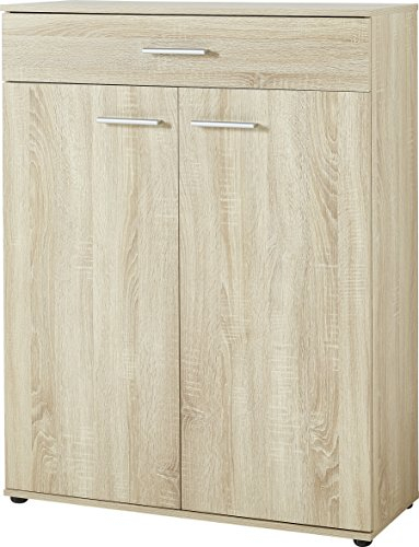 GERMANIA DIE MÖBELMACHER Unisex - Erwachsene Easy Schuhschrank 3675, Holz, Sonoma Eiche, 89 x 105 x 37 cm