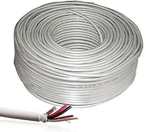 MATASSA 100 METRI CAVO PER ALLARME ANTIFURTO SCHERMATO 2X0,22 + 2X0,50 BOBINA