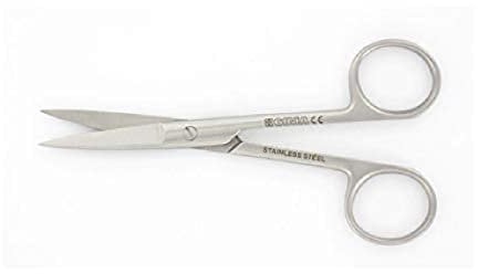 GIMA - Forbici Chirurgiche Rette, Punte Acute, Misura 18 cm, Grigio in Acciaio Inox