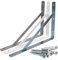 PRIOstahl® Schwerlastträger verzinkt | REGALTRÄGER mit SCHRAUBEN & DÜBEL | 275 x 400 mm | Winkelträger Metall | Schwerlastkonsolel | Regalwinkel | Regalhalter (4 Stück) …