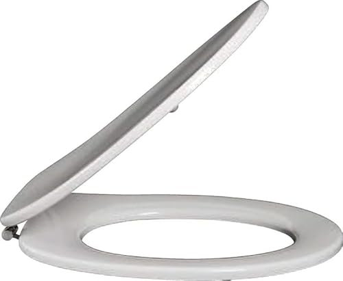 V & B Villeroy & Boch O. Novo M Heavy Black Stainless Steel Toilet Seat Alpine White