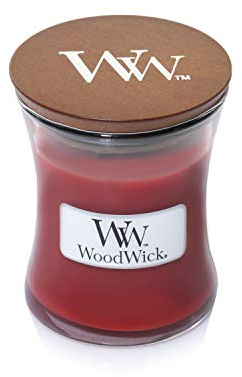 WoodWick Duftkerze im Glas, Wachs, Rot, 7 x 7 x 8 cm, 85