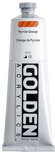 GOLDEN Heavy Body Acrylics, Pyrrole Orange, 5 fl. oz. Tube