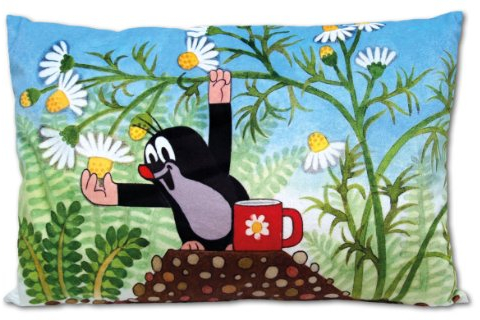 Der kleine Maulwurf Kissen Kuschelkissen Maulwurf Kamille 45x30cm