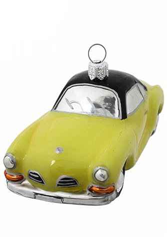 Hamburger Weihnachtskontor Christbaumschmuck aus Glas -Karmann GHIA gelb