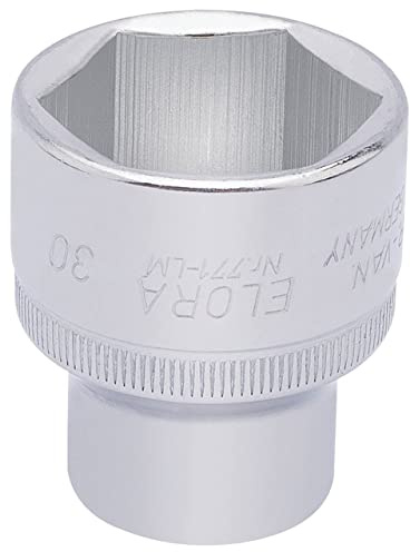 Draper 15320 Elora Hexagon Socket, 30mm Ø, 1/2 Square Drive
