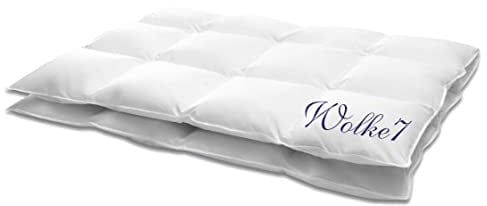 HANSKRUCHEN® Wolke 7 Bettdecke 200x220 cm - Medium - Made in Germany Kassettendecke aus 100% Baumwolle - Allergiker geeignet