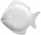 Holst Porzellan FISCH 30 Fischplatte/Fischteller Nemo 30 cm weiß, 30 x 26 x 3 cm