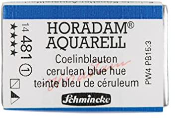 Schmincke – HORADAM® AQUARELL - feinste Künstler-Aquarellfarben, 481 Coelinblauton, 14 481 043, 1/1 Näpfchen