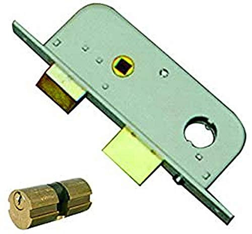 Welka 16400-10 067 Serratura da Impennata, 2 Mandate, Scrocco, Catenaccio, 25 30 mm, Bianco