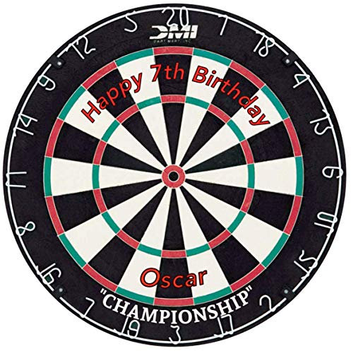 Dart Board 19 cm round fondant icing edible cake topper and printed with your custom greeting